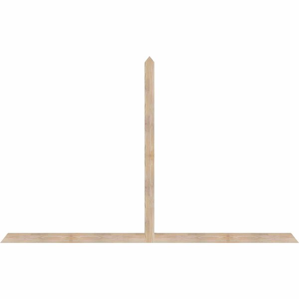 Ekena Millwork Portland Smooth Timber Gable Bracket, Douglas Fir, 108"W x 68"H x 1 1/2"D x 3 1/2"F, 15/12 Pitch GBW108X68X0204POR00SDF - main